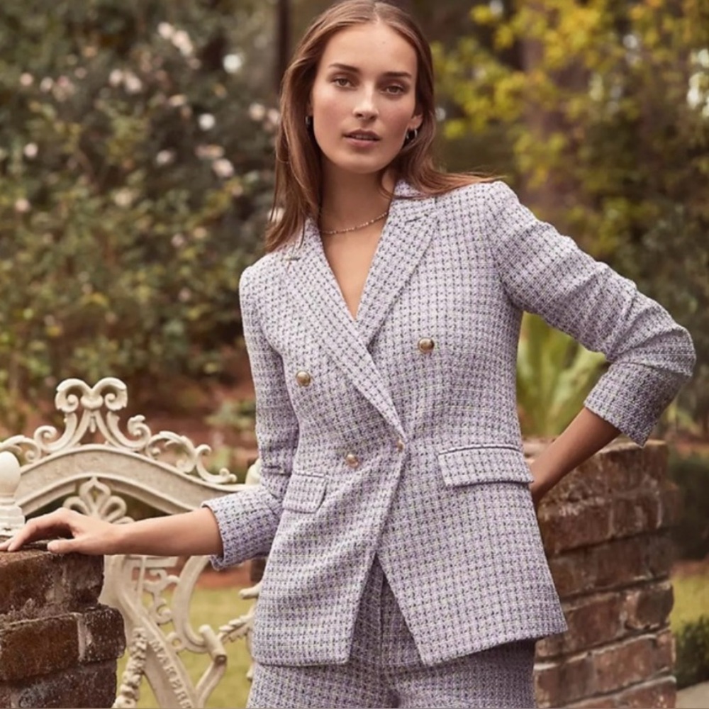 NWT LOFT Tweed Double Breasted Blazer & Shorts Set— both pieces, size 10!